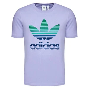 Adidas Originals Trefoil Ombre T-Shirt Light Purple Men's Small Medium Large - Picture 1 of 12