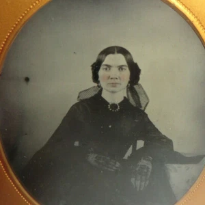 Absolut atemberaubende antike getönte Ambrotypie schöne junge Frau im Etui I'D - Bild 1 von 8