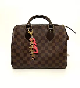 ❤️LOUIS VUITTON: Bolso Damier Ebene SPEEDY 25 + Cerradura LV + Llavero Oro Rosa LV - Imagen 1 de 12