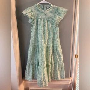 Crown & Ivy Green Smocked Tiered Sundress - Picture 1 of 8