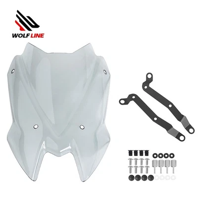 WOLFLINE Windshield for Kawasaki Z900 2020-2024 Light Smoke Windscreen - Image 1 of 4