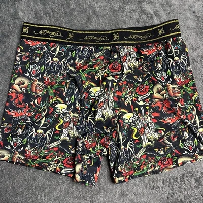 Calzoncillos boxer Ed Hardy para hombre grandes gráficos tatuajes ropa interior multicolor comodidad Foto 1 de 4