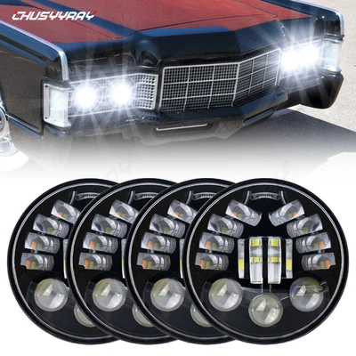 Faros LED redondos de 5,75 pulgadas carcasa de haz alto-bajo para Jaguar XJ6 XJS XJ12 Foto 1 de 4