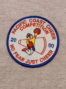 Pacific Coast Cheer Competition 2000 Patch No Fear Just Cheer Unused Original - Picture 1 of 5