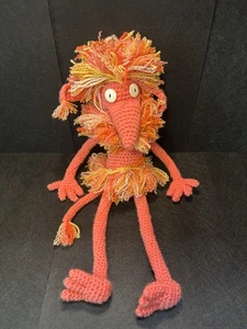 Labyrinth feurig gehäkelt Plüsch groß 18 Zoll abnehmbarer Kopf Handarbeit - Vintage 90er - Bild 1 von 8