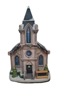 Iglesia de Navidad FGS cuadrada iluminada sin marca funciona muy bien muy bonita - Imagen 1 de 5