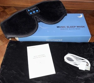 Máscara de música Watotgafer máscara de ojos para dormir 3D saludable - Imagen 1 de 8