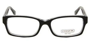 Authentic Coach Eyeglasses HC6040 5728 Black on Clear Full Rim Glasses 52MM - Picture 1 of 3