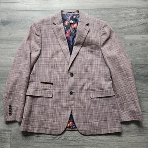 Scopes Blazer Jacket Men's Size 42 Bardem Jacket Regular Blend Pink Tailored Fit - Picture 1 of 11