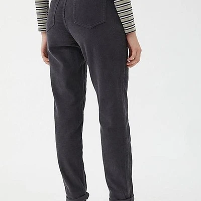 BDG High Rise Mom 灯芯绒女式 24 码灰色黑色基本款独立裤垃圾桶 — 第 1/4 张图片