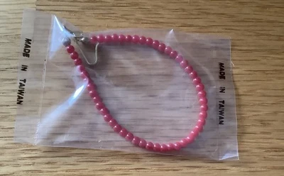 American Girl Meet Felicity Coral Red Bead Necklace New In Package - Image 1 of 2