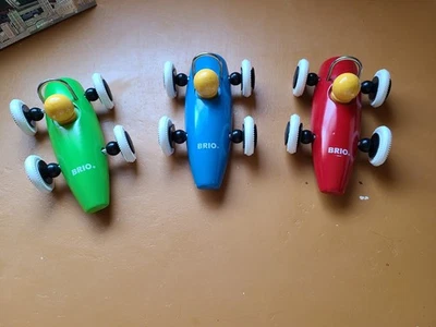 Coches de carreras de madera Brio de colección - Juego de 3 Foto 1 de 4