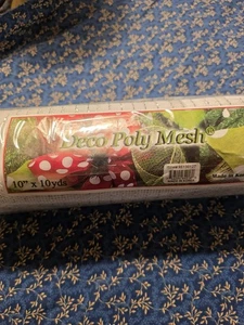 Deko Poly Mesh 1 Rolle weiß mit silbernen Linien - Bild 1 von 3