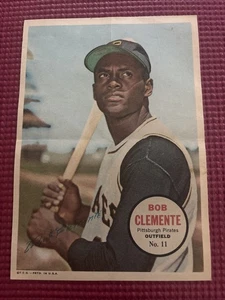 1967 Topps Baseball Pin-Ups Poster Inserts #11 Roberto Bob Clemente EX + Piraten - Bild 1 von 12