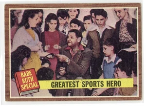 1962 Topps Baseball #143 Greatest Sports Hero - Babe Ruth Special Card - P306 - Picture 1 of 2