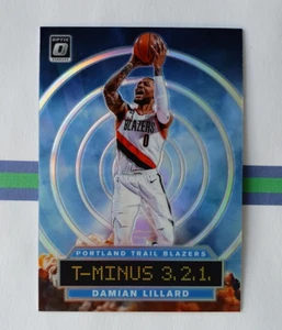 2019-20 Panini Donruss Optic Damian Lillard T-Minus Holo Prizm #7 Trail Blazers - Picture 1 of 2