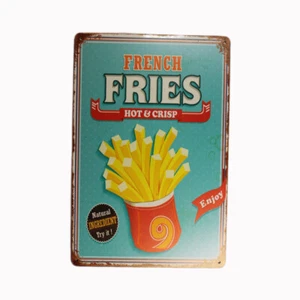 Tin Sign FRENCH FRIES Sprint Drink Bar Whisky Rustic Look - Picture 1 of 1