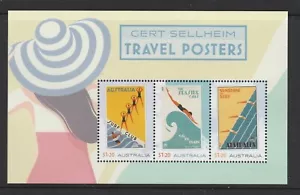 AUSTRALIA 2024 Bloque de CARTELES DE VIAJE de Gert Sellheim, MINIHOJA MNH- en stock - Imagen 1 de 1
