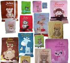 Babydecke mit Namen bestickt AUSWAHL !!! Geschenk Geburt Taufe Kinderdecke Baby