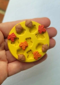Eichelform Eichenblatt lebensmittelecht für Fondant Schokolade Bonbonform Harz Ahornblatt - Bild 1 von 4