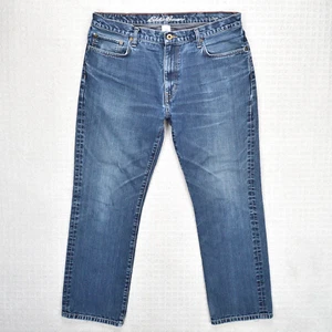 Pantalones de mezclilla Eddie Bauer para hombre 36x30 azul ajustados pierna recta lavado medio 100 % algodón - Imagen 1 de 14