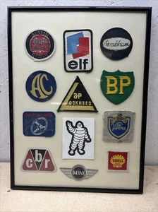 Konvolut Vintage Motorsport Benzin gerahmte Aufnäher (1) - Bild 1 von 13
