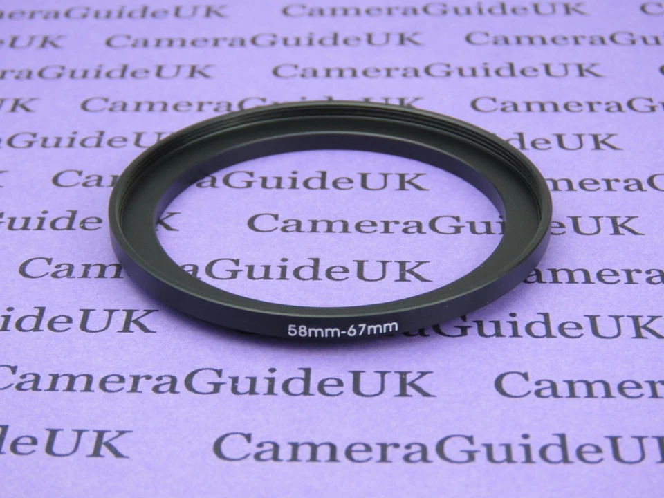 58mm to 67mm Male-Female Stepping Step Up Filter Ring Adapter 58mm-67mm  - Image 1 of 2