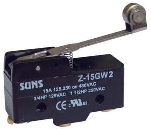 SUNS International Z-15GW2 Extended Roller 15A Lever Micro Switch - Picture 1 of 1