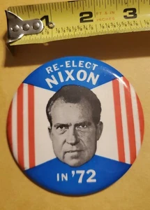 Re-elect Nixon In '72 Campaign Button - Bild 1 von 2