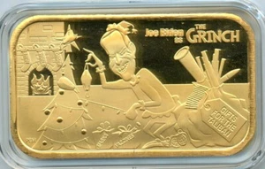Joe Biden as the Grinch that stole Christmas FJB 1OZ .999 silver Bar PEM G.P. - Picture 1 of 2