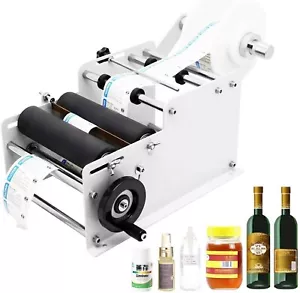 Manual Round Labeling Machine Handle Bottle Labeler Label for Glass Metal Bottle - Picture 1 of 12