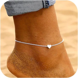 Anklet for Women14K Plated Gold S925 Sterling Silver Adjustable Beach Style Foot - Picture 1 of 6