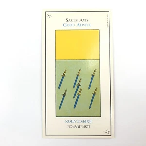 Vintage Grimaud Tarotkarte Erwartung guter Rat Schwert Nr. 57 ausgefallene Geschenke - Bild 1 von 3