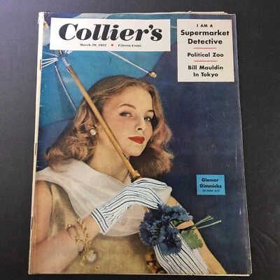 VTG Collier's Magazine March 29 1952 Stopover in Tokyo by Bill Mauldin Foto 1 de 4