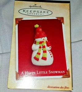 Snowman Hallmark Keepsake Ornament 2005 A Happy LIttle Snowman - Picture 1 of 3