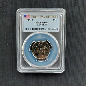 2019-D Lowell PCGS MS66 ATB Clad First Day of Issue National Park Quarter