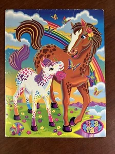 Lisa Frank 2 Pocket 3 Hole Punch Folder Rainbow Chaser And Lollipop Vintage Y2K - Picture 1 of 8