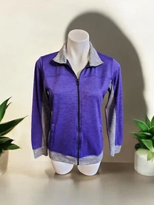 Made For Life Women's Long Sleeve  Purple And Gray Zip Up Jacket Size S - Picture 1 of 4