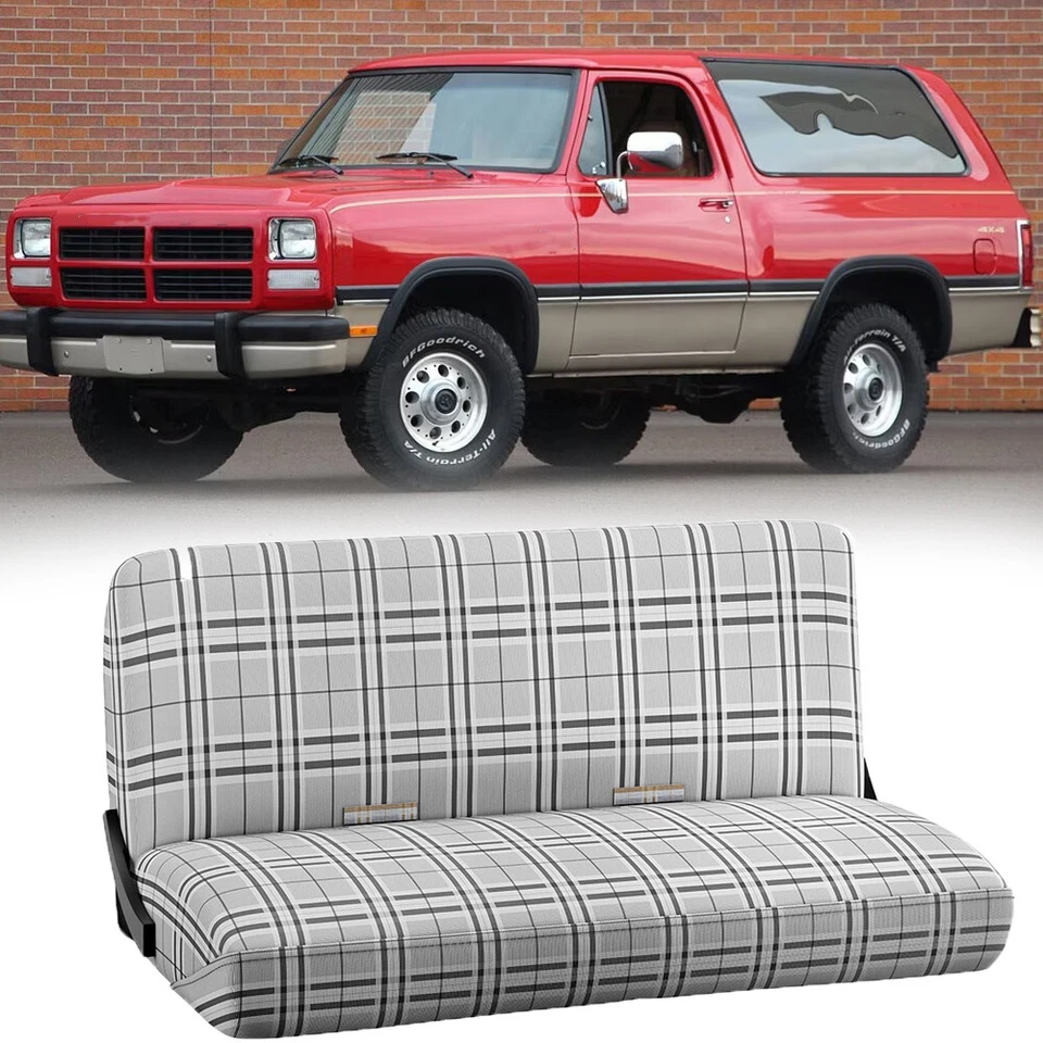 Cubierta de asiento de banco delantero duradero para auto Dodge Ramcharger 1981-1993 Foto 1 de 4