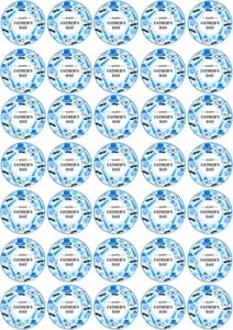 35 x Happy Fathers Day Edible Cupcake Toppers Image Birthday Party Decoration (b - Picture 1 of 1