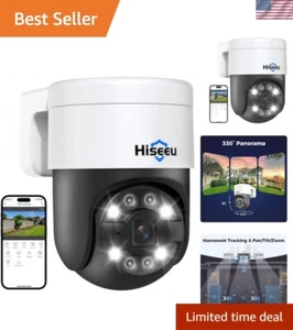 Auto Tracking +2-Way Audio】 5MP PoE Security Camera Outdoor,PTZ 300°Pan 90 Ti... - Picture 1 of 9