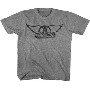 Kids Aerosmith Black Logo Music Shirt - Picture 1 of 3