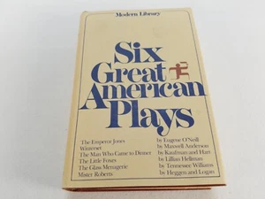 Six Great American Plays Modern Library Glass Menagerie Winterset 1976 DJ - Foto 1 di 8