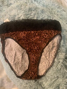 Soma EMBRACEABLE SS SIGNATURE LACE HIGH LEG ENTRANCING ANIMAL M BLACK XL - Picture 1 of 7