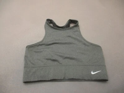 Sutiã esportivo Nike Dri-Fit tamanho M feminino cinza sem forro sem fio 7P - Imagem 1 de 4
