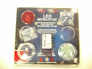 SDC LED RETRO-FIT KIT FOR HARLEY DEUCE BULLET TURN SIGNALS RED CLOSEOUT - Picture 1 of 6
