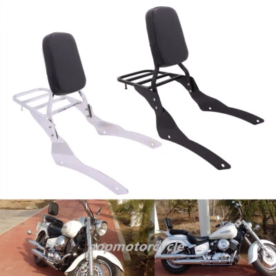 Portaequipajes Sissy Bar con respaldo para Yamaha V Star XVS 400 650 Classic 1998-2013 Foto 1 de 4