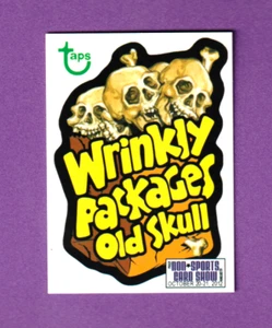 2012 Wacky Packages Philly Non Sport Promo Card  "WRINKLY PACKAGES OLD SKULL" - Picture 1 of 2