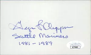George Argyros Seattle Mariners Signed 3x5 Index Card JSA Authenticated - Picture 1 of 2