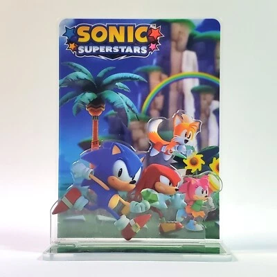 SONIC SUPERSTARS ⭐️ GameStop Exclusive [PROMO ITEM] Acrylic Stand-Up Display 3PC - Image 1 of 2